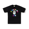 Camiseta de manga corta de la marca japonesa de moda BAPE, peso pesado de verano 240g algodón puro, camuflaje de cabeza de mono, tiburón mono, venta al por mayor transfronteriza