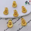 Collar Colgante de Calabaza Triturada Hielo de Moda para Mujer, Nuevo Estilo Chino Retro Dorado Brillante Collar de Fortuna y Prosperidad