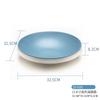 Plato para Bistec Occidental de Melamina Transfronterizo, Vajilla de Estilo Minimalista Nórdico, Plato Azul y Blanco Extra Grueso, Bol Grande, Extra Grueso y Duradero