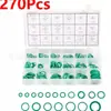 Kit de Borrachas de Vedação para Compressor de Ar Condicionado de Carro com 270 Peças, 18 Compartimentos, Caixa de O-Rings
