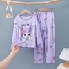 Pijamas para niñas, primavera y otoño, manga larga, para niño, finos, medianos y grandes, para niña, princesa, ropa de casa, traje de verano para niño