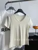 Camiseta Básica Versátil de Meia Manga V-Neck Slim Fit Estilo Coreano para Mulheres, Simples, Fina, Casual - Verão 2026