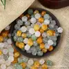 Jade Dourado de Seda de Xinjiang Contas de Abóbora Contas Naturais DIY Ornaments de Jade Dongling Produtos Semi-acabados DIY Estilo Antigo Contas Soltas Atacado