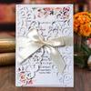 Cartão de convite oco cinza prateado europeu e americano transfronteiriço Carta de convite de papel de pérola Cartão de bênção de casamento Zhejiang em estoque em estoque