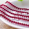 Contas de Granada Vermelha Vinho Natural Acessórios de Pulseira de Miçangas Semiacabadas Feitas à Mão Corrente Longa Pulseira de Miçangas Joias Atacado