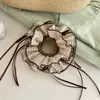 Estilo Coreano de Alta Qualidade Xadrez Fita Franzida Laço Elástico Grande para Cabelo para Mulheres Doce Elástico para Rabos de Cavalo e Coques