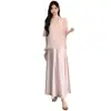 Traje de Maternidad Verano 2025 Estilo Coreano Casual para Salir Falda de Tirantes de Acetato para Maternidad + Cubre-traje Conjunto de Dos Piezas para Maternidad