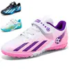Sapatos de Futebol Infantil de Velcro Novos de Primavera e Verão para Crianças de Meia-Idade e Mais Velhas, Meninos e Meninas, Tênis de Treino para Competição Estudantil