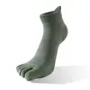 Calcetines de Cinco Dedos para Hombres y Mujeres, Calcetines de Algodón de Color Sólido, Calcetines Deportivos de Dedo Dividido, Calcetines Cortos de Malla Absorbentes de Sudor para Primavera y Otoño