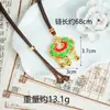 Novo Estilo Chinês Pingente Antigo de Areia Dourada Esmalte a Óleo Borboleta Pétala Sino Oco Franja Colar Joias Femininas