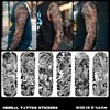 Pegatinas de Tatuaje Herbales de Brazo Completo Transfronterizas, Impermeables, de Larga Duración, No Reflectantes, Diseños de Tatuajes Realistas para Manos, Brazo de Flores, Brazo de Flor de Cerezo, Estilo Tradicional