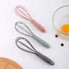 Batidor de Huevos de Silicona Pequeño Manual para el Hogar Batidor de Crema Batidor de Claras de Huevo de Mano Herramienta para Hornear
