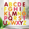 Adesivos Coloridos de Feltro com Letras para Decoração de Parede 1 Letras de Feltro Estereoscópicas Alfabetização para Jardim de Infância Cartaz Letras de Feltro