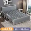 Cama plegable para uso individual o doble, cama para siestas en casa para adultos, cama individual duradera para viviendas de alquiler, cama plegable engrosada y reforzada