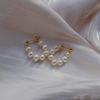 Brincos de Pendurar Atrás com Pérolas Barrocas Francesas Senso Avançado Estilo Frio Brincos Elegantes Design de Nicho Feminino Acessórios de Orelha