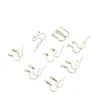 Accesorios de gancho para la oreja de acero de titanio que no se decoloran acero inoxidable simple clásico gancho para la oreja hecho a mano aretes DIY material para aretes de mano