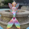 Princesa Sirena con Alas Extraíbles, Muñeca Barbie que se Ilumina, Muñeca que se Ilumina, Regalo para Niña, Juguete para Niños