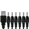 Cable de Alimentación DC 3.5/5.5, Divisor Uno a Seis, Cable de Carga para Tira de Luces LED, DC Multi-Interfaz USB