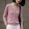 Prenda de abrigo corta para principios de primavera y otoño 2026, nuevo cárdigan de punto elegante con cuello en V para mujer