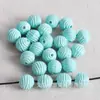 Contas de Bolas de Lã Pintadas em Acrílico, Contas de Abóbora Coloridas como Doces, Contas Feitas à Mão para DIY com Furo Reto, Contas Redondas, Acessórios para Corrente de Celular