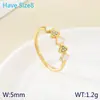 Anel de Diamante de Aço Inoxidável Fashion Ins Joia de Mão Design Criativo Gotejamento de Óleo Anel de Aço Inoxidável 18K Anel Tendência