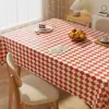 Toalha de Mesa de PVC Xadrez Estilo Ins Tapete de Mesa Desenho Animado Retangular Luxo Leve Toalha de Mesa de Alta Qualidade Tapete de Mesa Impermeável e à Prova de Óleo