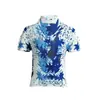 Camiseta con estampado de diseño Sanzhai para mujer, primavera y verano, nueva moda, top de manga corta con cuello alto ajustado y fruncido para adelgazar
