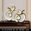 Adornos modernos y sencillos de cerámica con forma de manzana en oro blanco para el hogar, la sala de estar, el mueble de TV, el armario de vinos, el pasillo, regalos de inauguración de la casa.
