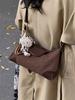 Cross-border Underarm Bag Feminino All-match 2024 Novo Outono e Inverno Leopard Frosted Shoulder Crossbody Bag Commuter Dumpling Bag
