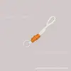 Estilo Minimalista Popular Cuerda Trenzada de un Solo Hilo Hecha a Mano Llavero de Bloque de Color Funda para Teléfono Correa de Muñeca Portátil Accesorio de Nicho de Moda