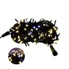 Luces de cadena LED de burbujas de flash de línea negra luces de decoración navideña de boda luces de calle de patio exterior impermeables luces de cadena de Navidad para hombre y mujer