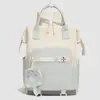 Moderna Madre Caliente de Tono Cálido con Bebé Comprando Mochila Multiusos para Madre y Bebé Almacenamiento Compartimentado Gran Capacidad Bolsa de Mamá