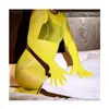 Medias de una pieza de cinco dedos Qinghe Aguja 912 8D Brillantes Sedosas Lisas Medias de una pieza Body sexy de cuerpo completo con separación de dedos