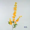 Delphinium de 3 ramas flor de seda artificial jacinto decoración del hogar arreglo floral jardín caja de flores exterior arreglo