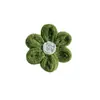 Estilo Xiaoxiang Lana Hecho a Mano Flor Tridimensional Corsage Accesorios para Mujer Primavera y Otoño Nuevo Suéter de Punto Prenda Piezas de Flor Decorativas