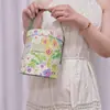 Caixa de Presente Cápsula do Tempo Sazonal com Flores Personalizadas com Toque de Luxo, Caixa de Presente Vazia Portátil para Madrinhas de Casamento