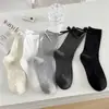 Meias Estilo Japonês JK Femininas Cor Sólida Laço Meias Femininas Agulha Dupla Puxar Meias de Fio Todas as Ocasiões Moda Ins Meias Cinzas
