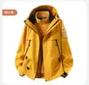 Moda Juvenil Nueva Cortavientos 3 en 1 con Forro de Polar, Engrosado para Calidez, Chaqueta de Viaje Otoño/Invierno, Impermeable y Resistente a los Arañazos