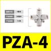 Fornecimento de Conector Rápido Pza Quatro Vias Plástico Preto e Branco Resistente à Alta Pressão Conexão Pneumática Traqueia Conector Rápido Atacado