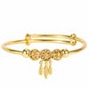 Atrapasueños Elegante Red Pulsera de Oro Vietnamita Moda de Celebridad de Internet Simple Atrapasueños Bola Hueca Pulsera de Empuje y Tirón