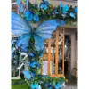 Arranjo de Flores de Simulação Arte em Papel Borboleta Decoração Tridimensional Cerimônia de Casamento Salão de Exposição em Shopping Janela de Exibição Arranjo Estético Jardim de Monet Cascata de Rosas