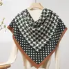 Lenço Quadrado Fino de Seda e Lã para Primavera e Verão o Ano Todo Feminino 200 Xale Étnico Lenço para Ar Condicionado Feminino Customização de Fábrica