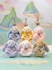 Conejo Wendi Original Estilo Chino Nuevo Muñeco de Peluche Sentado de 4 Pulgadas Llavero Colgante para Mochila Muñeco de Máquina de Garra