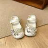 Zapatillas de Ballet Francesas Estilo Hada para Niños, Zapatos Perforados con Dijes Desmontables, Moda de Alta Gama, Decoración Femenina