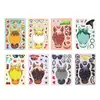 8 Pegatinas Holográficas para Niños Manual de Rompecabezas DIY Pegatinas de Cara Cambiante de Papá Noel y Reno Pegatinas Láser Navideñas