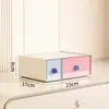 Caja de almacenamiento tipo cajón de escritorio en estilo romántico parisino, organizador de papelería para escritorio de estudiante, gran capacidad, apilable
