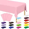 Mantel Desechable Liso de Material PE Engrosado y Ampliado 137*274cm Mantel de Color Sólido Decoración de Fiesta Color Único