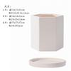 Vaso de Flor de Cerâmica Estilo Creme Argila Branca Queimada Simples Respirável e Absorvente de Água Doméstico Galão Planta Verde Suculenta Orquídea com Bandeja