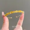 Pulsera Abierta Irregular de Zirconia Ovalada Cuadrada Pulsera de Lujo Ligero de Gama Alta Exquisita Moda Versátil para Mujer