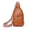 Bolso de pecho para mujer, moderno, de gran capacidad, bandolera de piel suave, combinable con todo, estilo informal, 2024